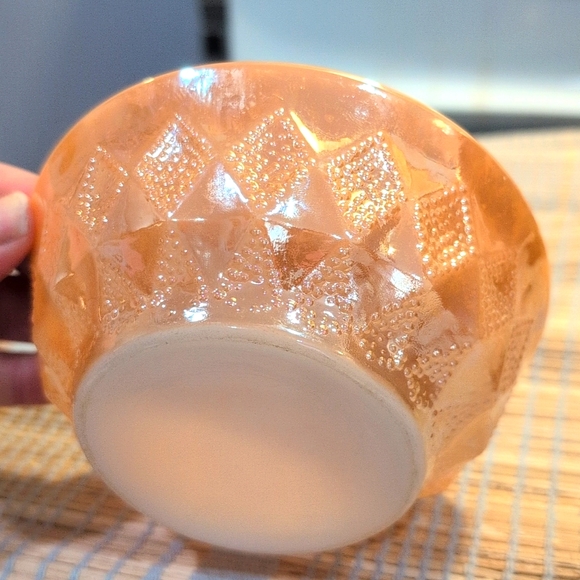 anchor hocking fire king peach luster 5 Inch bowl - Picture 4 of 8